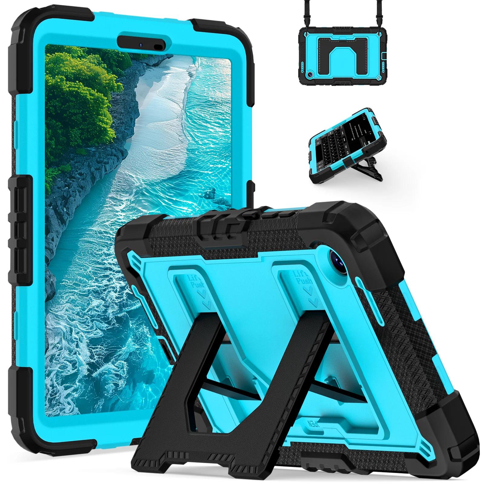 Enhanced Rugged Armor Stand Tablet Cover, 8.7 Inch