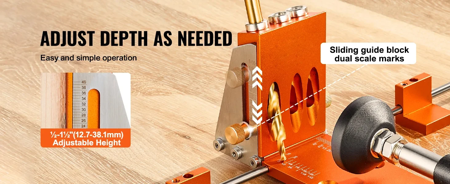 Adjustable drilling depth feature