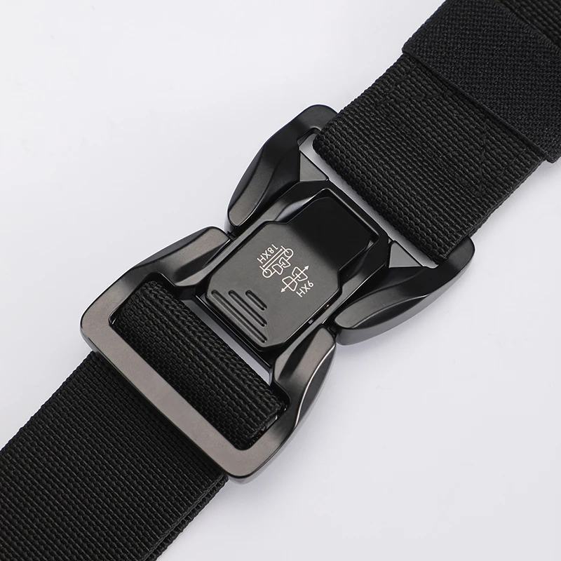 Men belt Classic Fashion Matching Essentials Tactical Quick Release Snap Elastic Leisure Outdoor Metal buckle Tactical Belt