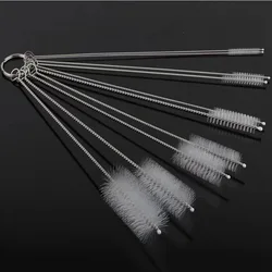 Versatile 10 - Piece Reusable Bottle & Straw Cleaning Brush Set (Transparent 10 pcs)