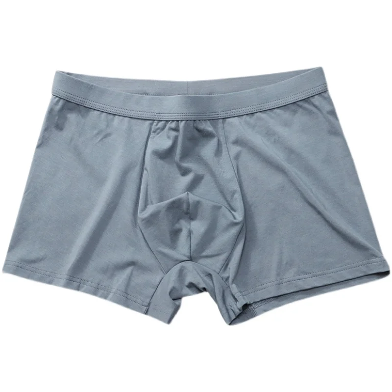 3Pcs/Lot U-Design Men's Modal Cotton Blended Boxer Briefs With Comfortable Waist Seamless Solid Color Corners