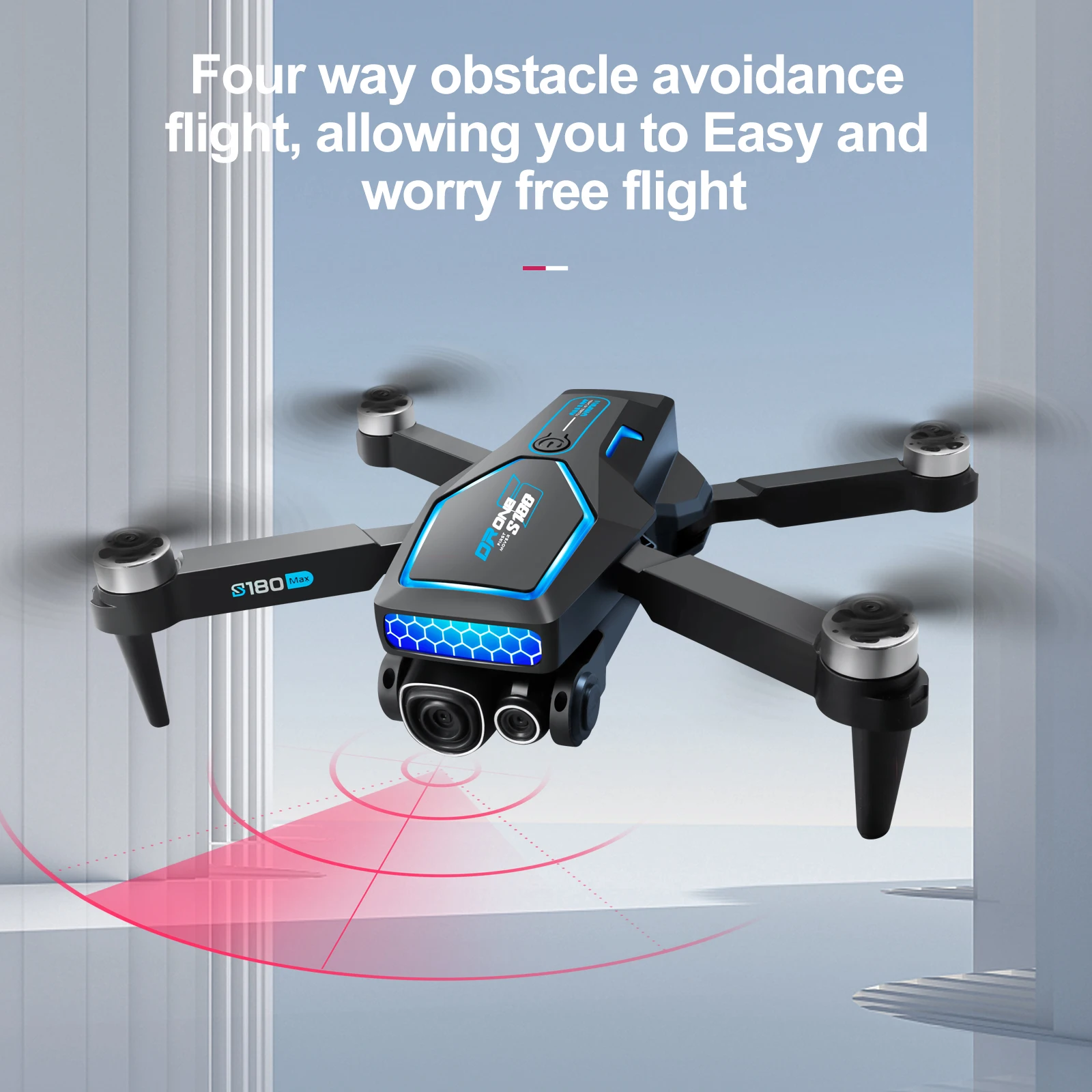 S180 RC Drone Dual Camera Obstacle Avoidance Remote Control UAV Optical Flow Positioning Aerial Photograph Quadcopter Kid Toy 3