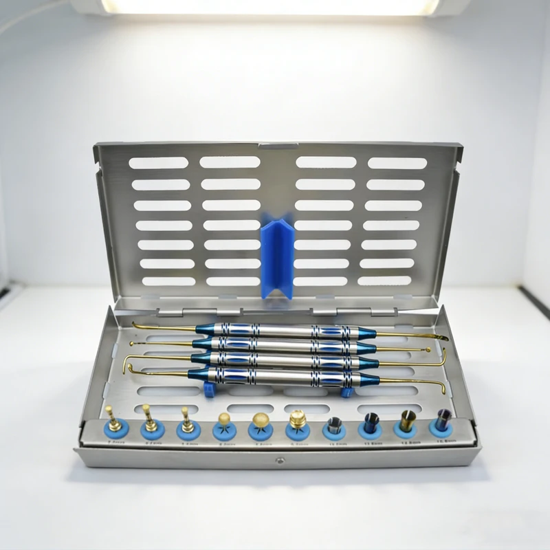 Zahnmedizinisches Sinus-Lifting-Set mit Implantatbohrern, Stoppern und Periostealseparator - Chirurgische Instrumente für Oralchirurgie