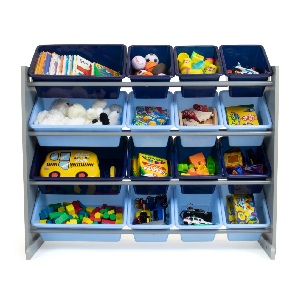 https://ae01.alicdn.com/kf/Sedafe05ddbbe465aa75eb58327f87b5aJ/Kids-Grey-Toy-Storage-Organizer-with-16-Blue-Plastic-Storage-Bins-Storage-Boxes-Bins.jpg