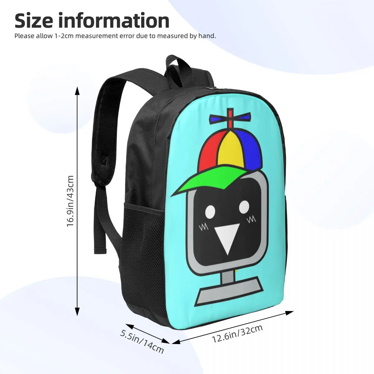 Custom Sprunki Happy Mr Fun Computer Head Fashion Kids Backpack Women Men Teenagers Schoolbags Travel Laptop Backpack 4