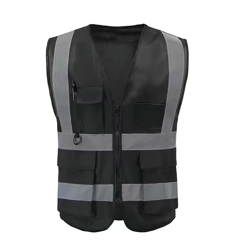 

Reflective Safety Vest Bright Color Multi-pocket Traffic Vest Railway Coal Miners Uniform Breathable Reflective Vest