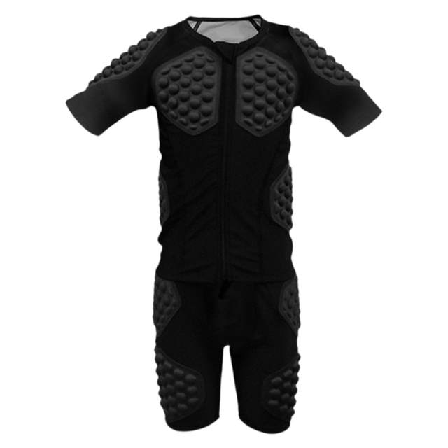 Kids Anti Impact Sports Chest Protective Clothing Breathable Padded Tops Short Sleeve Shirt for Basketball Skidding Football