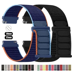 Nylon loop Band For Samsung Galaxy Watch 6/5/pro/4/Classic/active 2 40-44mm belt 20mm/22mm bracelet Huawei GT 4-2-2e-3 pro strap