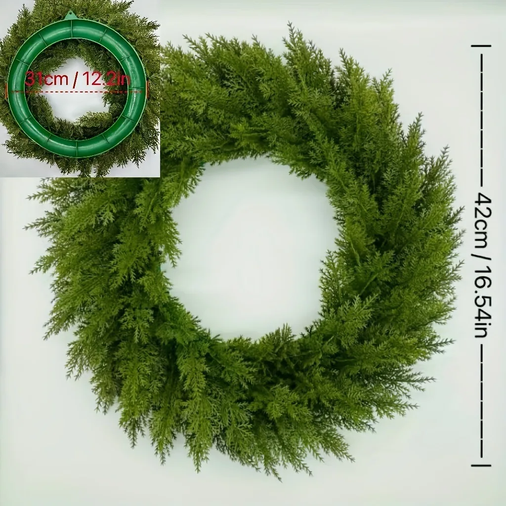 Realistic Artificial Green Christmas Wreath 1