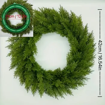 Realistic Artificial Green Christmas Wreath 1