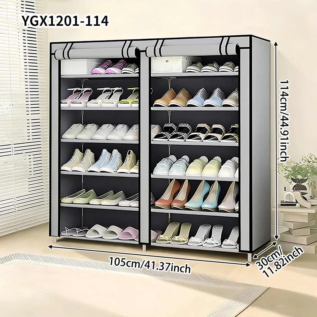 Open wardrobe for hanging clothes and hats