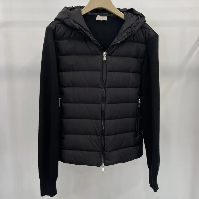 Women's Clothing Hooded knitted patchwork down jacket Winter New  NO.18