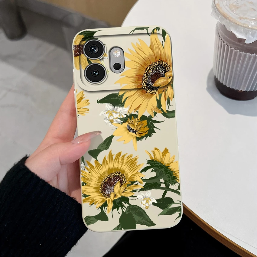 Enhanced Floral Silicone Soft Case - High-Quality Anti-Fingerprint Bumper Housing
