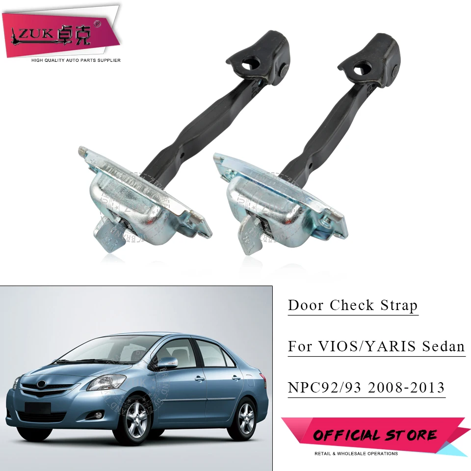 

4PCS Car Accessories Door Stopper Checker Door-Check Strap Hinge Arm For TOYOTA VIOS YARIS Sedan NCP92 NCP93 2008-2013