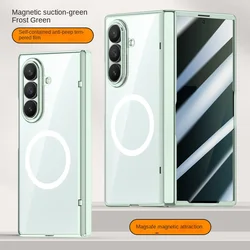 Electroplated Magnetic Phone Case with Integrated Tempered Glass and Anti - Fingerprint Coating - Galaxy Z Fold 7 (3 Privacy Magnetic)