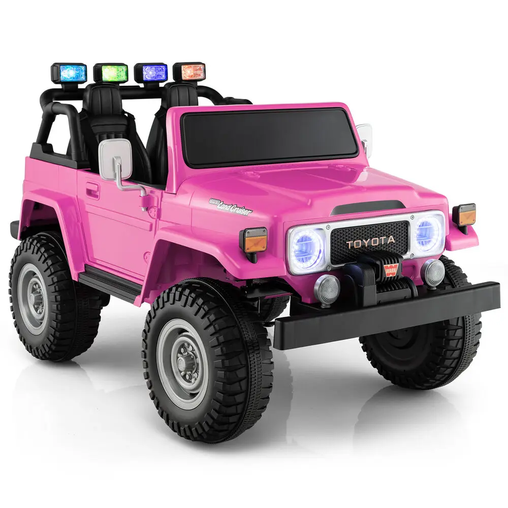 

Babyjoy 2 Seater Ride On Truck Car 12V Licensed Toyota FJ40 RC w/ Laser Light & Music