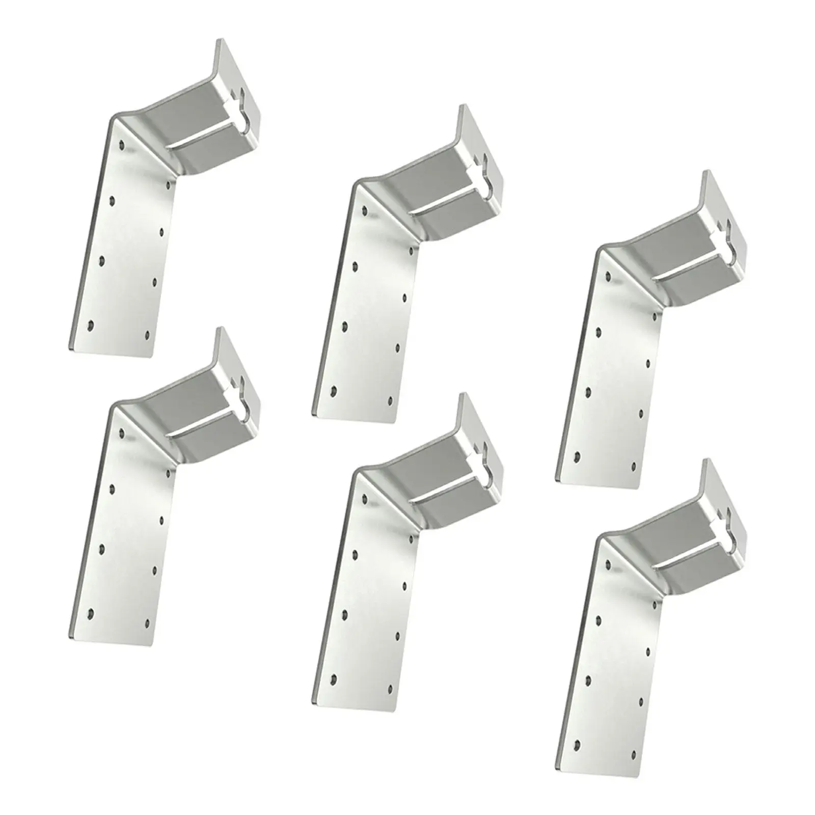 

6x T Post Brackets Easy Installation Electroplating Process Vertical for Birdhouses Fences Installation Mailbox Signs Garden