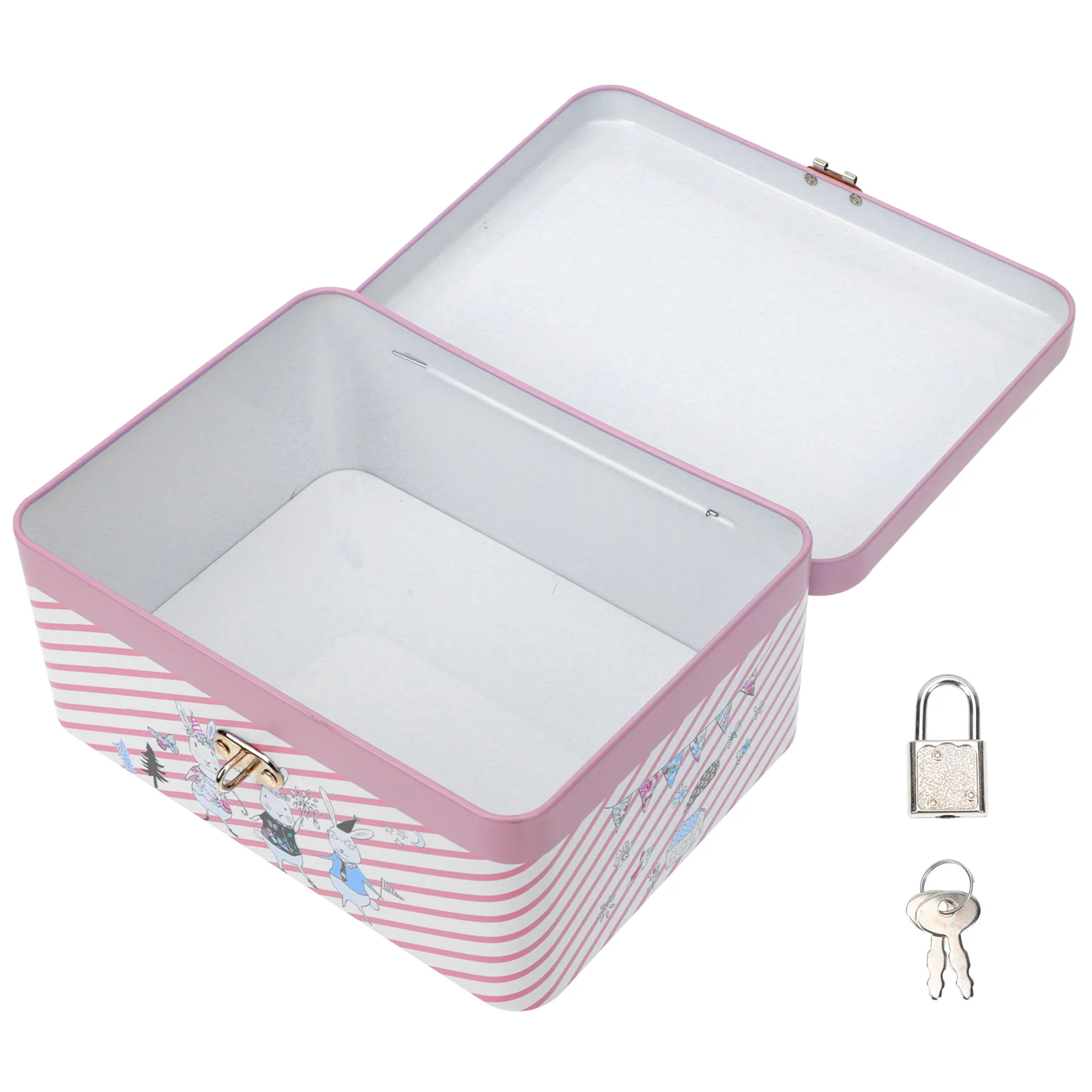 

Easter Tin Box Animal Crackers Tinplate Biscuit Case Cookie Basket Accessory Festival Decoration Supply Child Adorable