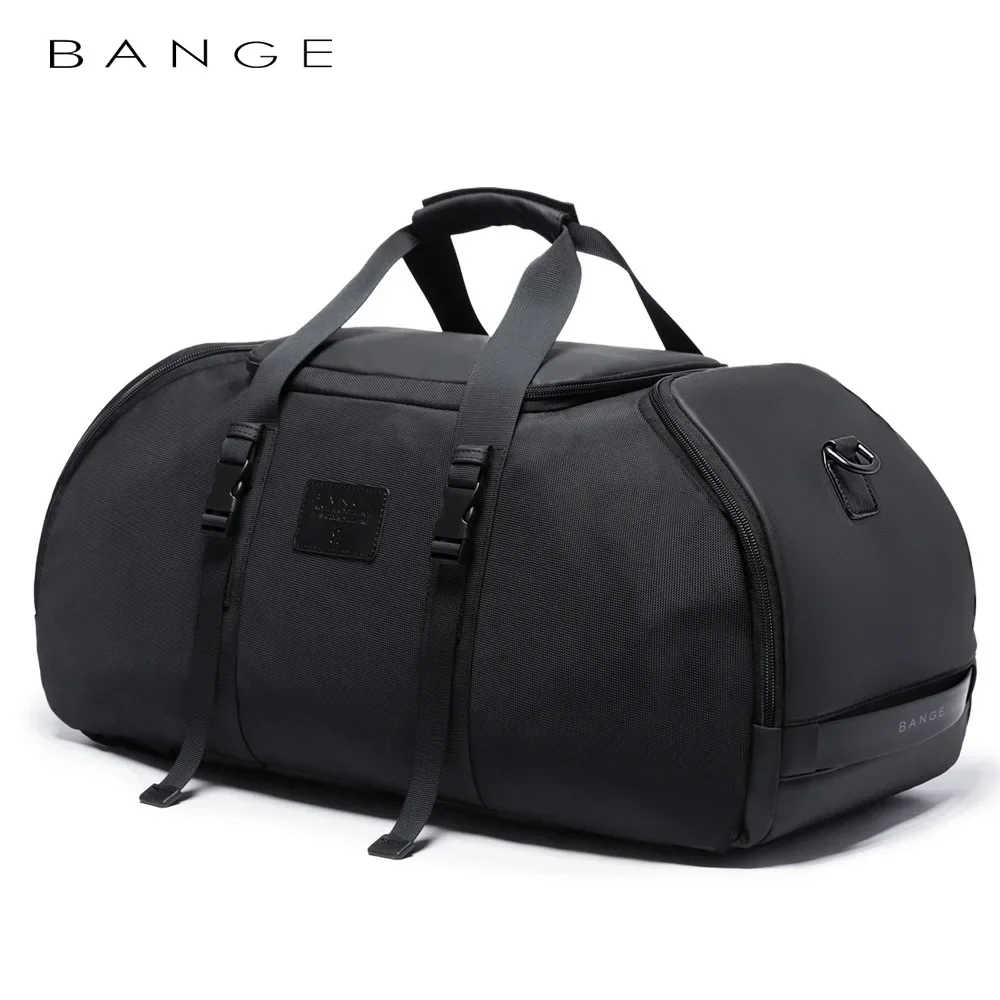 Bange Men's Waterproof Travel Duffle Bag With Backpack Features_voghion.com