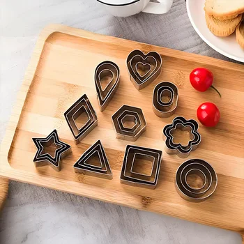Stainless Steel Geometric Cookie Cutter Set – Dishwasher Safe 1