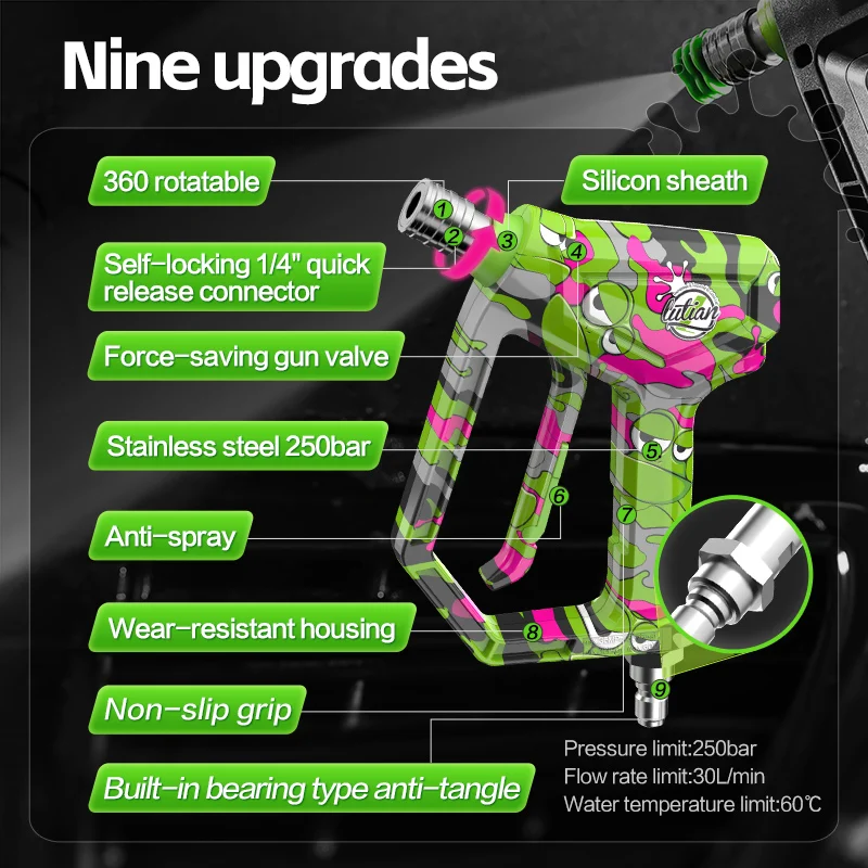 G19 SHORT PRESSURE WASHER GUN Graffiti Style high pressure gun pressure washer gun