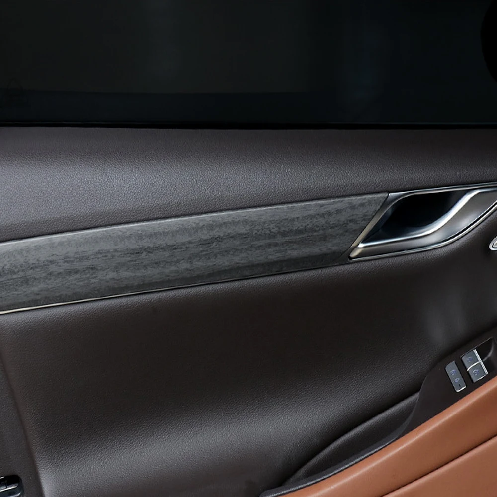 Wood Grain Interior Mouldings Door Panel Decoration Stripe Cover For Genesis RG3 Decoration Styling