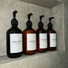 Refillable Amber Shampoo Shower Gel Empty Bottles with Pump Shampoo Conditioner Body wash Dispenser for Hotel Bathroom 500ml 3