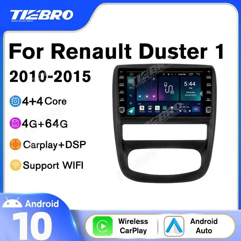

Головное устройство TIEBRO Android10 для автомобиля Renault Duster 1 2010-2015 для Nissan Terrano 2014-2020 мультимедийный видеоплеер Navi GPS