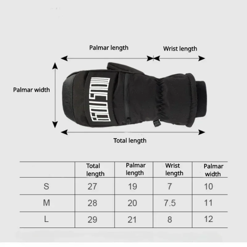 Couple Winter Skiing Gloves Women Five Finger Mitten Wear-resistant Waterproof Ski Mittens Thickened Warm Snowboard Inner Gloves 6