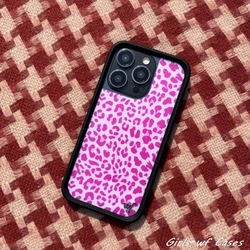 Wildflower Girls Fashion Leopard Print Cherry Tiger Phone Case Cover for iPhone 12 Pro Max (2 bwFen)