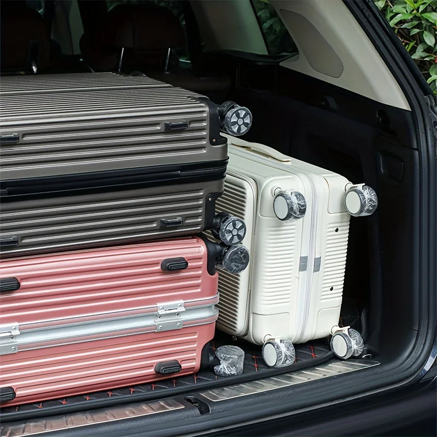 Luggage Wheel Cover 50/80pcs Dustproof Suitcase Protectors For Trolley Cases Disposable Travel Accessories