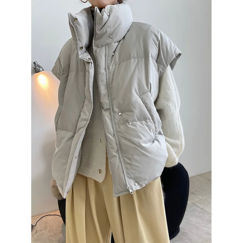 

New Fashion Down Vest Winter Warm Casual Loose and Slim Vest Top for Women