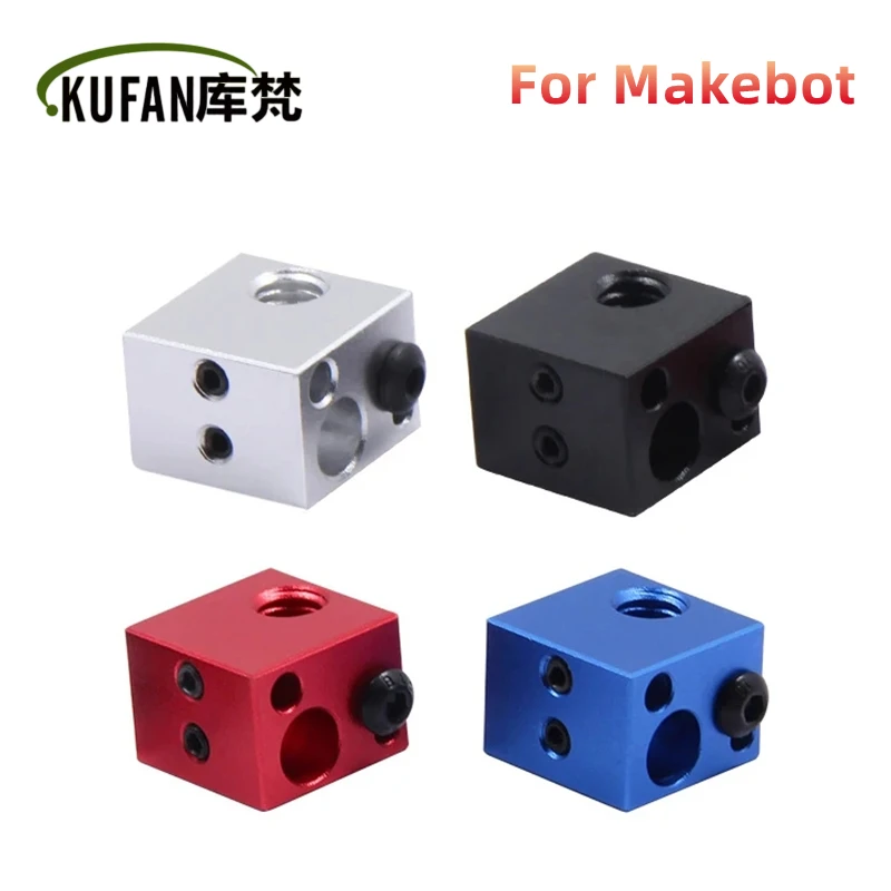 

1 шт. алюминиевый нагревательный блок для Makebot MK7 MK8 алюминиевый нагревательный блок Серебряный Черный Красный Синий нагревательный блок