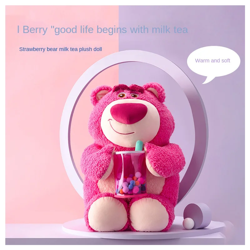 

43cm Anime Disney Lotso Tea with Milk Series Plush Toys Cute Cartoon Animals Stuffed Plushie Doll Kawaii Children Birthday Gift