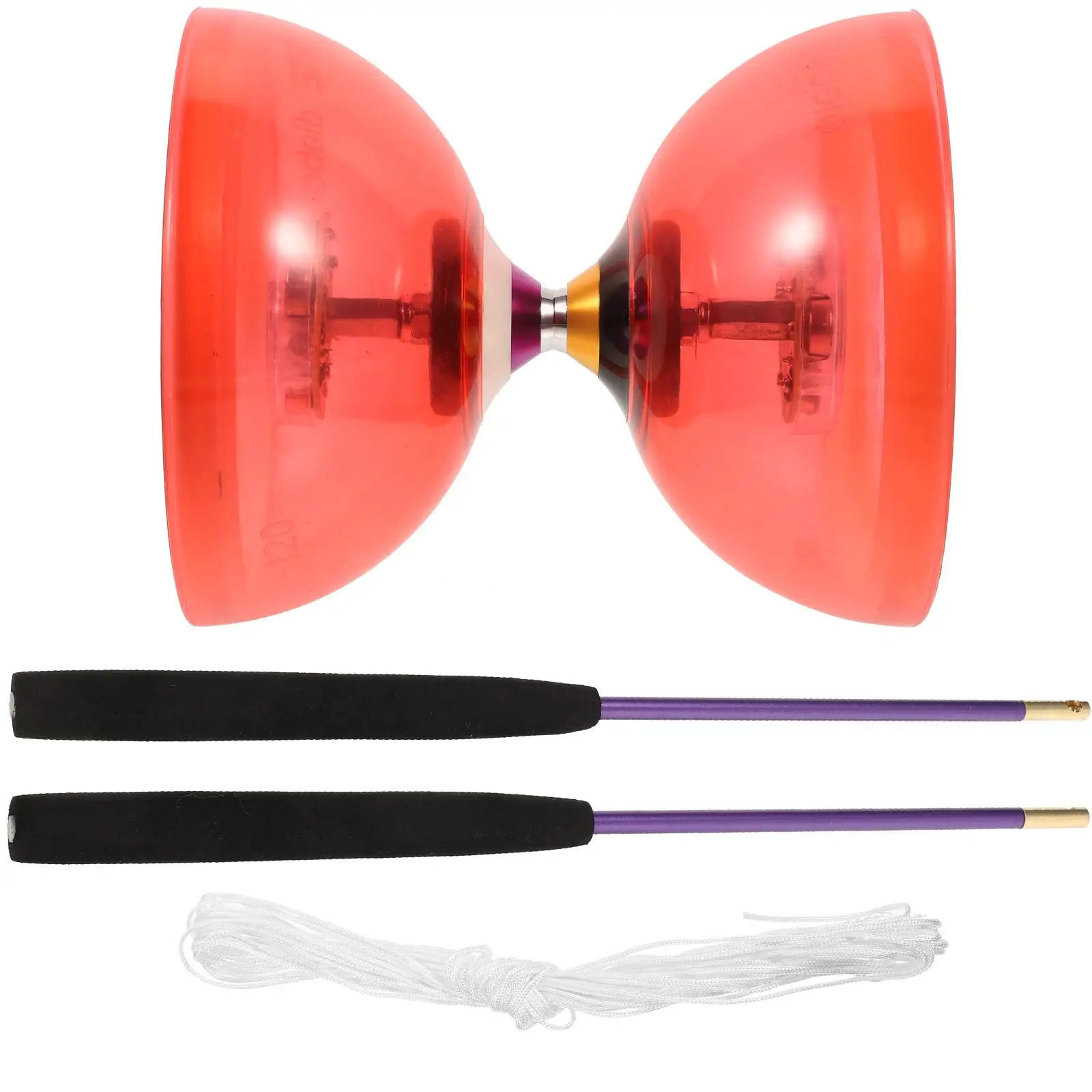 Double Wheel Diabolo Crystal Bearing Red YoYo Toy Beginner Student Juggling Trick Chinese Yoyo Portable Diabolo Hobby