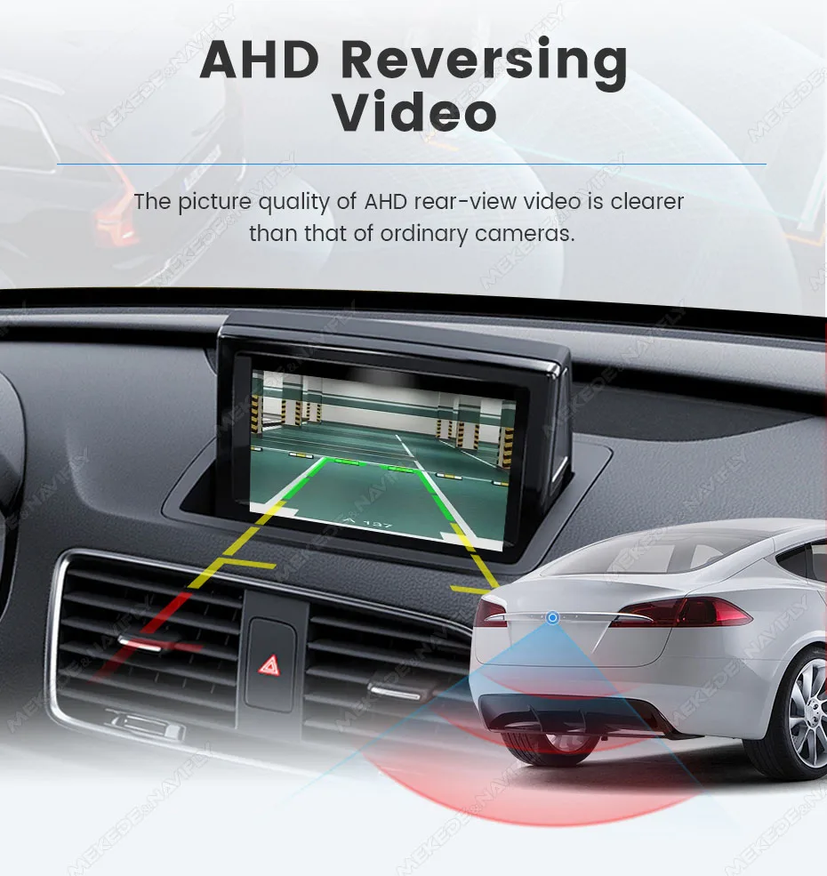 MEKEDE Neu eingetroffen: Dual-System Wireless CarPlay Android Auto Decoding Box für Audi A1 Q3 A4 A5 Q5 MMI 2G 2008-18 MirrorLink DSP – Detail 7