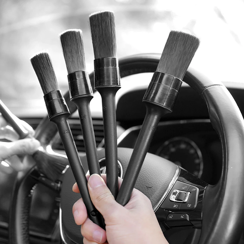 

5pcs Detailing Brush Set Car Brushes Car Detailing Brush For Auto Cleaning Dashboard Air Outlet Wheel Wash Maintenance Tool