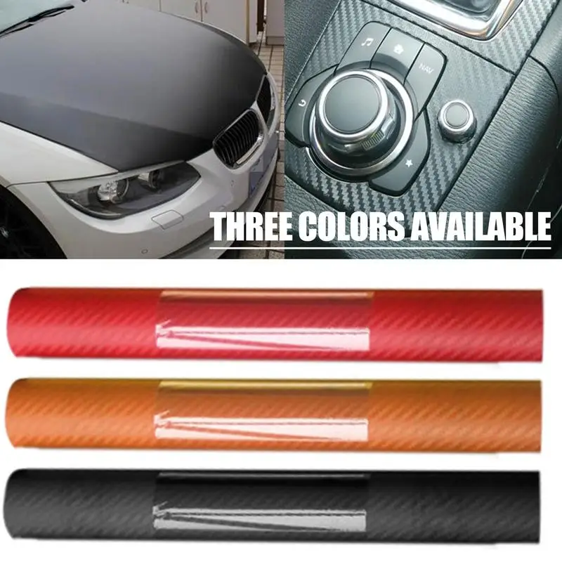 127x30cm Car 3D Carbon Fiber Roll Film Sticker Vinyl Film Auto Rearview Mirror Sticker Carbon Fiber Color Car Center Pillar Deco