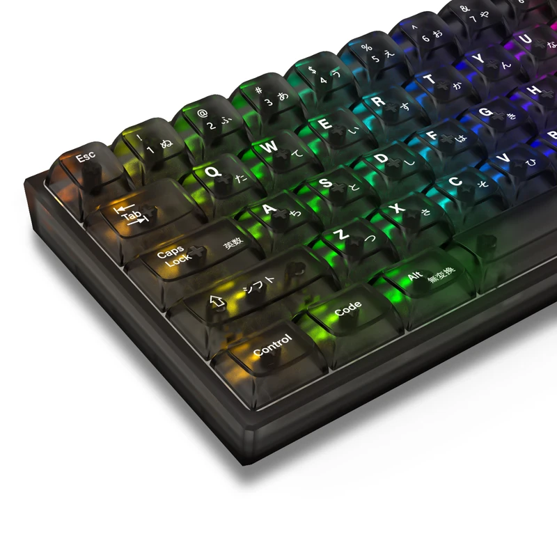 Chave Transparente Preto Keycaps Osa Perfil Keycap Rgb Retroiluminado para 61 64 66 68 Chery Gateron Teclado de Jogo Mecânico sem Fio 82
