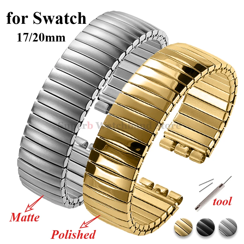 Elegant Elastic Stainless Steel Watch Band - Stretchable Bracelet Accessory