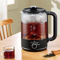 1.3L Tea Maker 4 Gear Black Tea Pu'er Glass SteamTeapot Automatic Keep Warm Electric Kettle Multifunction Home/Office Health Pot 1