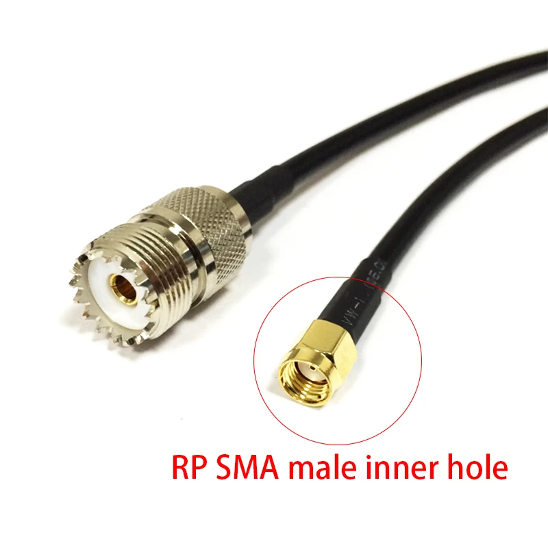 50cm/100cm SMA Male to SO-239 UHF Female Connector Coaxial Pigtail RG58 Cable 