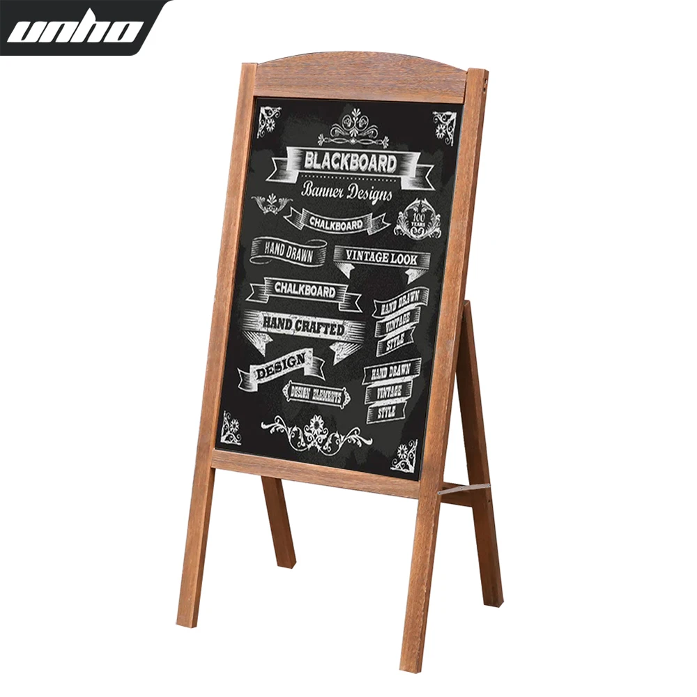 Wooden Blackboard Wooden Chalkboard Wooden A Frame Chalkboard Sign Standing Pavement Chalkboard Easel Magnetic Blackboard Display Stand Sandwich Board