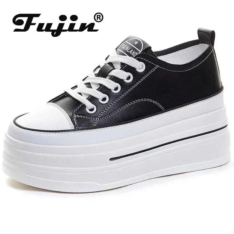 Women Shoes Casual Sneakers Women Sneakers Fujin 8cm Genuine Leather Vulcanize Summer High Brand Comfy Spring Autumn Platform Vulcanize Women Chunky Sneaker Loafer Shoes