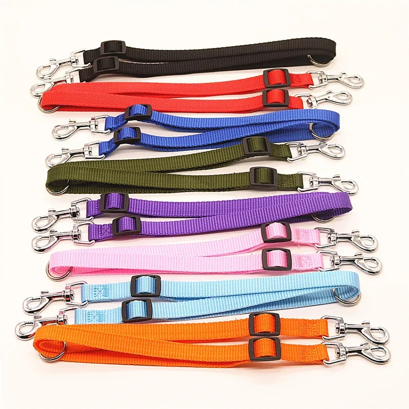 Double Dog Leash: Adjustable V-Shape Nylon Coupler for Two Dogs - Colorful and Strong Design