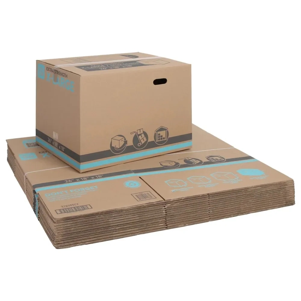 

Pen+Gear Extra Large Extra Strength Recycled Moving Boxes, 26in.Lx18 in.Wx18 in.H, Kraft,15Count