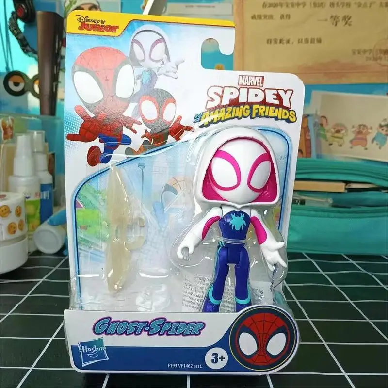 Figure D'Azione Marvel Da 4 Pollici Spider-Man E His Amazing Friends Spider-Man Miles Morales Kids Toys Cars Ghost Spider Toys
