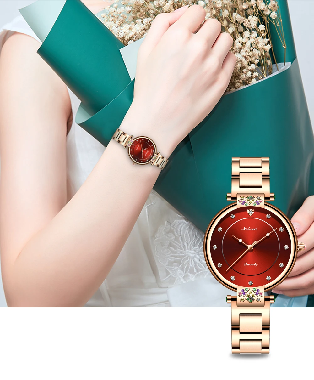 2021 NIBOSI Fashion Ladies Watch Brand Ladies Creative Steel  Women Bracelet Watches Female Waterproof Clocks Relogio Feminino