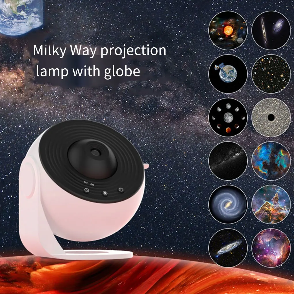 

Mini Round Projector 360 Rotatable Home Theater Camera High-definition Projection Lamp Lightweight Ambience Lamps