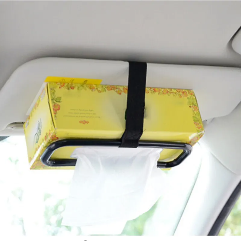 Car tissue holder Tissue box Car interior accessories 1pc Car Sun Visor Tissue Holder Car Interior Hanging Tissue Box Holder Seat Back Napkin Box Accessories